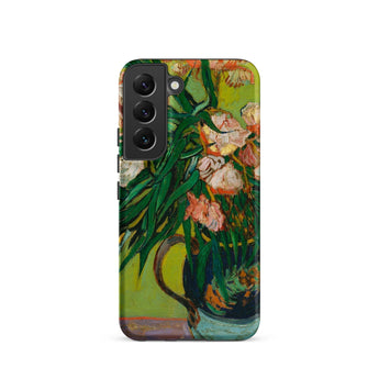 Pink Oleanders - Vincent Van Gogh Floral Phone Case Samsung Galaxy S22 / Matte Phone Case Vibrant Impressionistic Painting Pink White