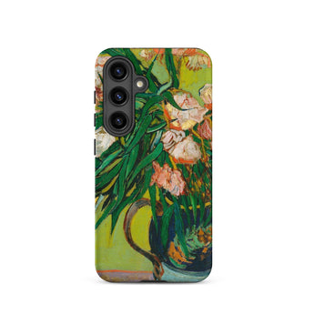 Pink Oleanders - Vincent Van Gogh Floral Phone Case Samsung Galaxy S24 / Matte Phone Case Vibrant Impressionistic Painting Pink White