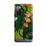 Pink Oleanders - Vincent Van Gogh Floral Samsung Case, Galaxy S20 Fe / Matte, Cell Phone Case Vibrant Floral Painting