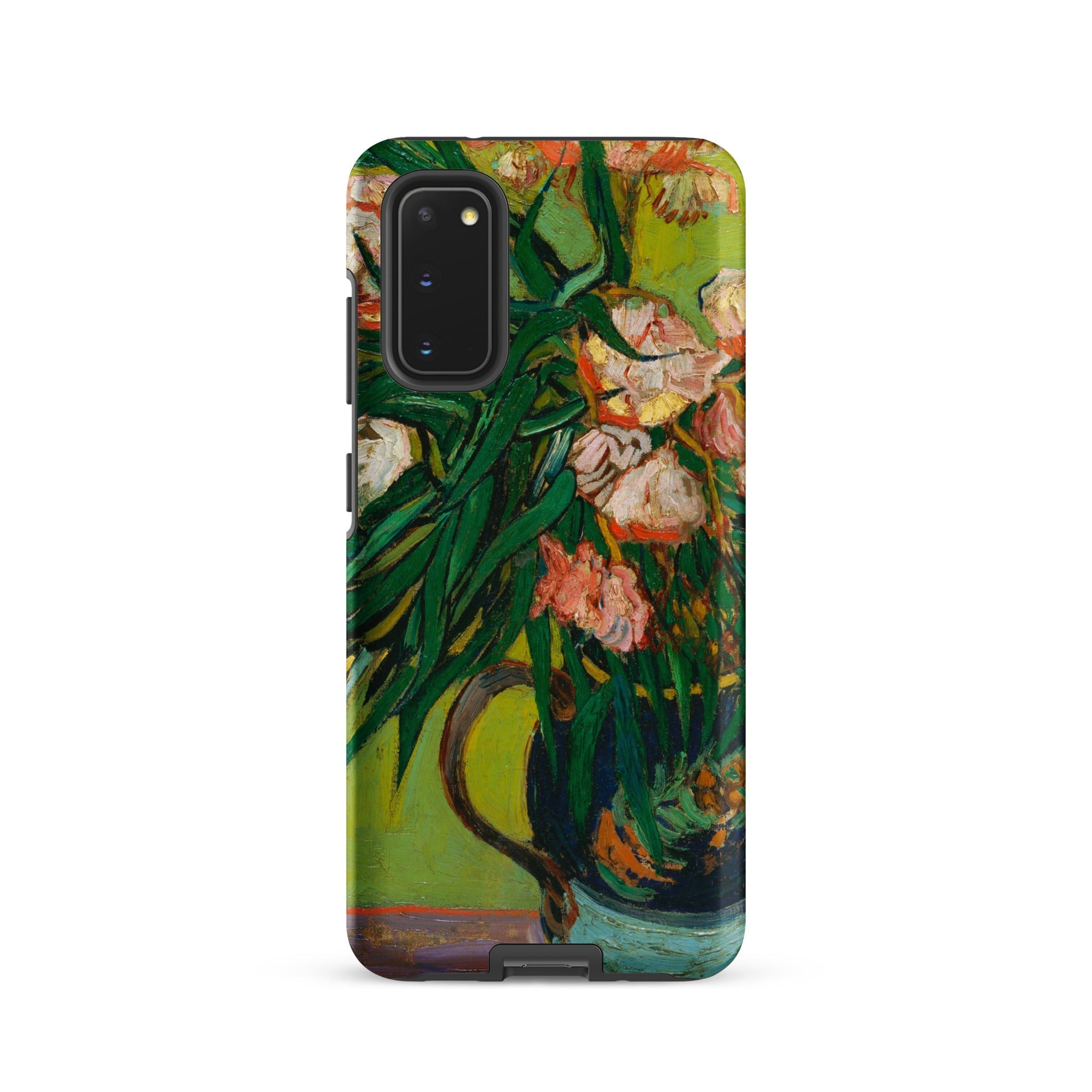 Pink Oleanders Vincent Van Gogh Floral Samsung Case, Galaxy S20 / Matte, Phone Case Gogh Style Painting Flowers Vase