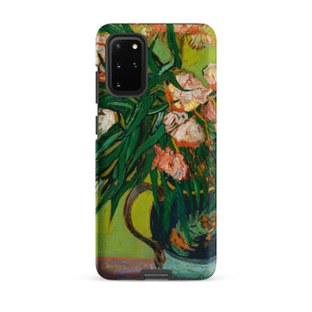Pink Oleanders - Vincent Van Gogh Floral Samsung Case, Galaxy S20 Plus / Matte, Smartphone Case Gogh-style Painting Flowers Vase