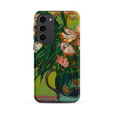 Pink Oleanders - Vincent Van Gogh Floral Samsung Case, Galaxy S23 Plus / Matte, Smartphone Case Vibrant Gogh-style Floral Painting