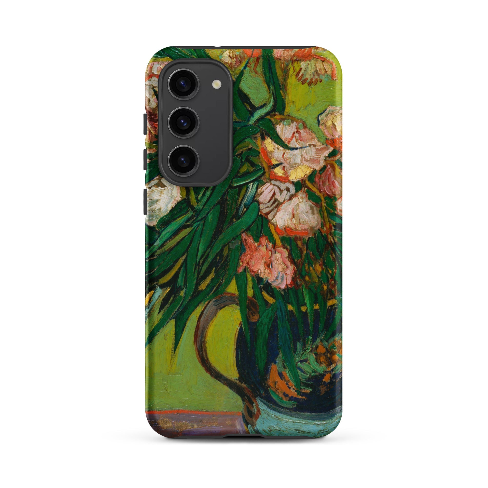 Pink Oleanders Vincent Van Gogh Floral Samsung Case, Galaxy S23 Plus / Matte, Smartphone Case Vibrant Gogh Style Floral Painting
