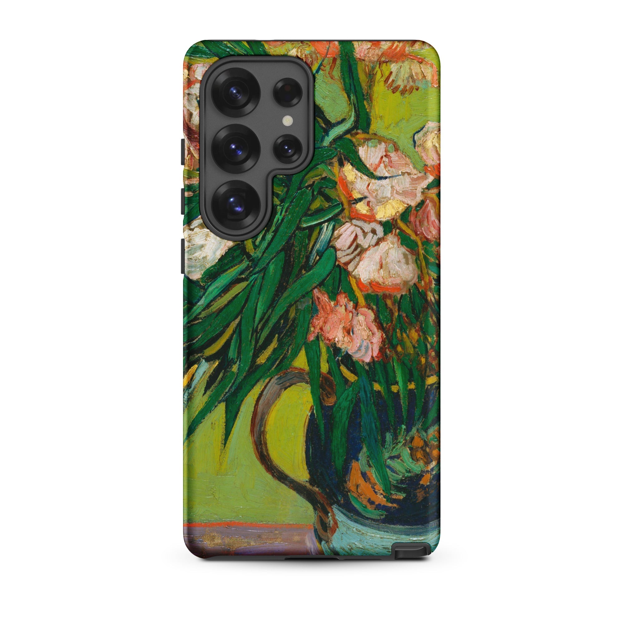 Pink Oleanders Vincent Van Gogh Floral Samsung Case, Galaxy S25 Ultra / Matte, Smartphone Case Vibrant Floral Painting