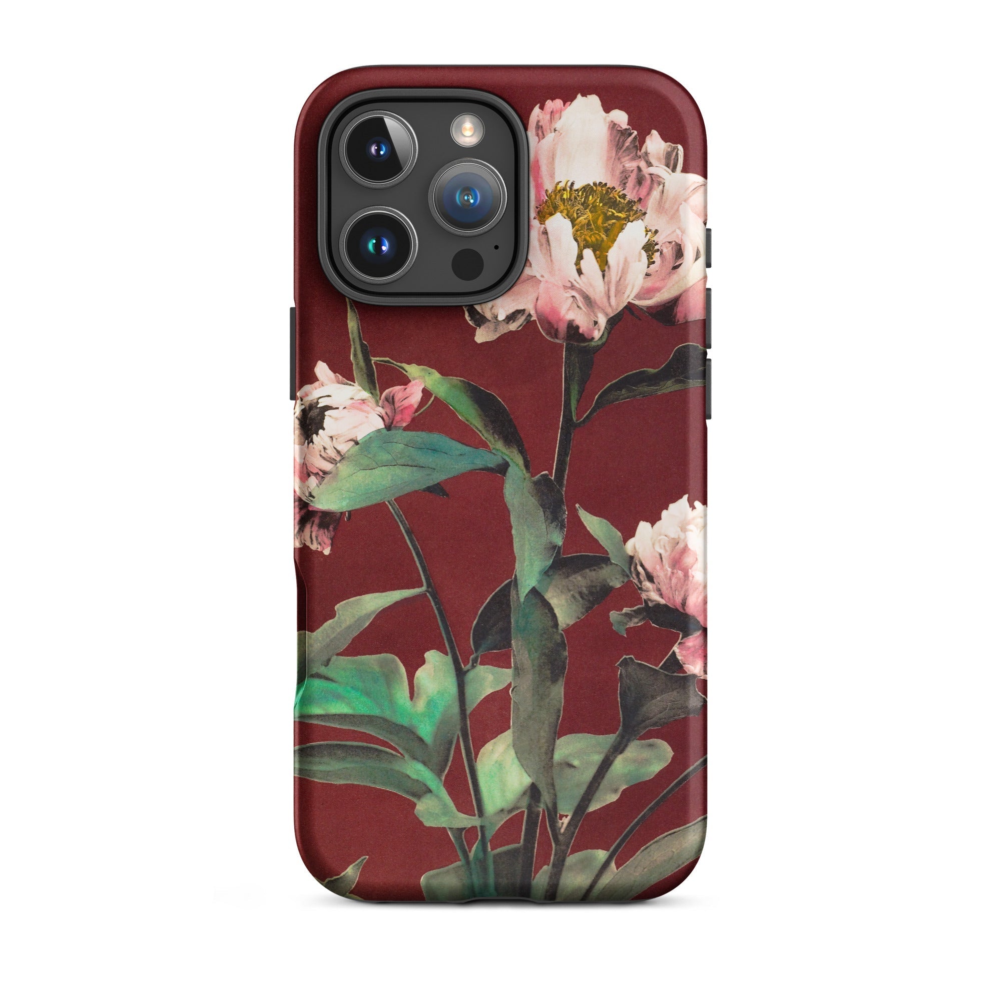Pink Peonies - Kazumasa Ogawa Floral Iphone Case, 16 Pro Max / Matte, Floral-patterned Phone Case