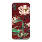 Pink Peonies - Kazumasa Ogawa Floral Iphone Case, Xs / Matte, Phone Case Floral Design Pink Peonies Deep Red