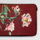 Pink Peonies - Kazumasa Ogawa Floral Laptop Sleeve, Laptop Sleeve Floral Design Pink Peonies Deep Red