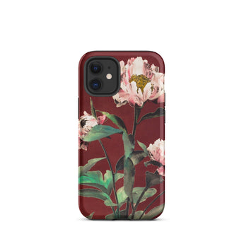 Pink Peonies - Ogawa Kazumasa Floral Iphone Case, 12 Mini / Matte, Floral Patterned Phone Case