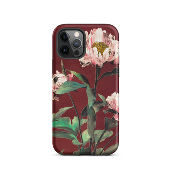 Pink Peonies - Ogawa Kazumasa Floral Iphone Case, 12 Pro / Matte, Floral-patterned Phone Case