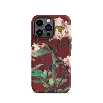 Pink Peonies - Ogawa Kazumasa Floral Iphone Case, 13 Pro / Matte, Floral Patterned Phone Case