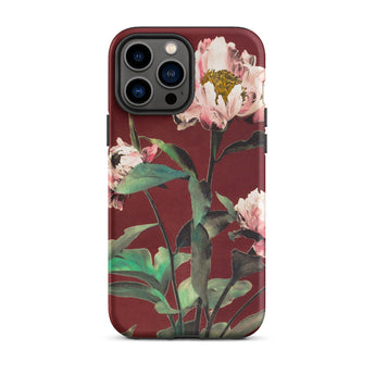 Pink Peonies - Ogawa Kazumasa Floral Iphone Case, 13 Pro Max / Matte, Floral-patterned Iphone Case