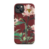 Pink Peonies - Ogawa Kazumasa Floral Iphone Case, 14 Plus / Matte, Floral-patterned Phone Case