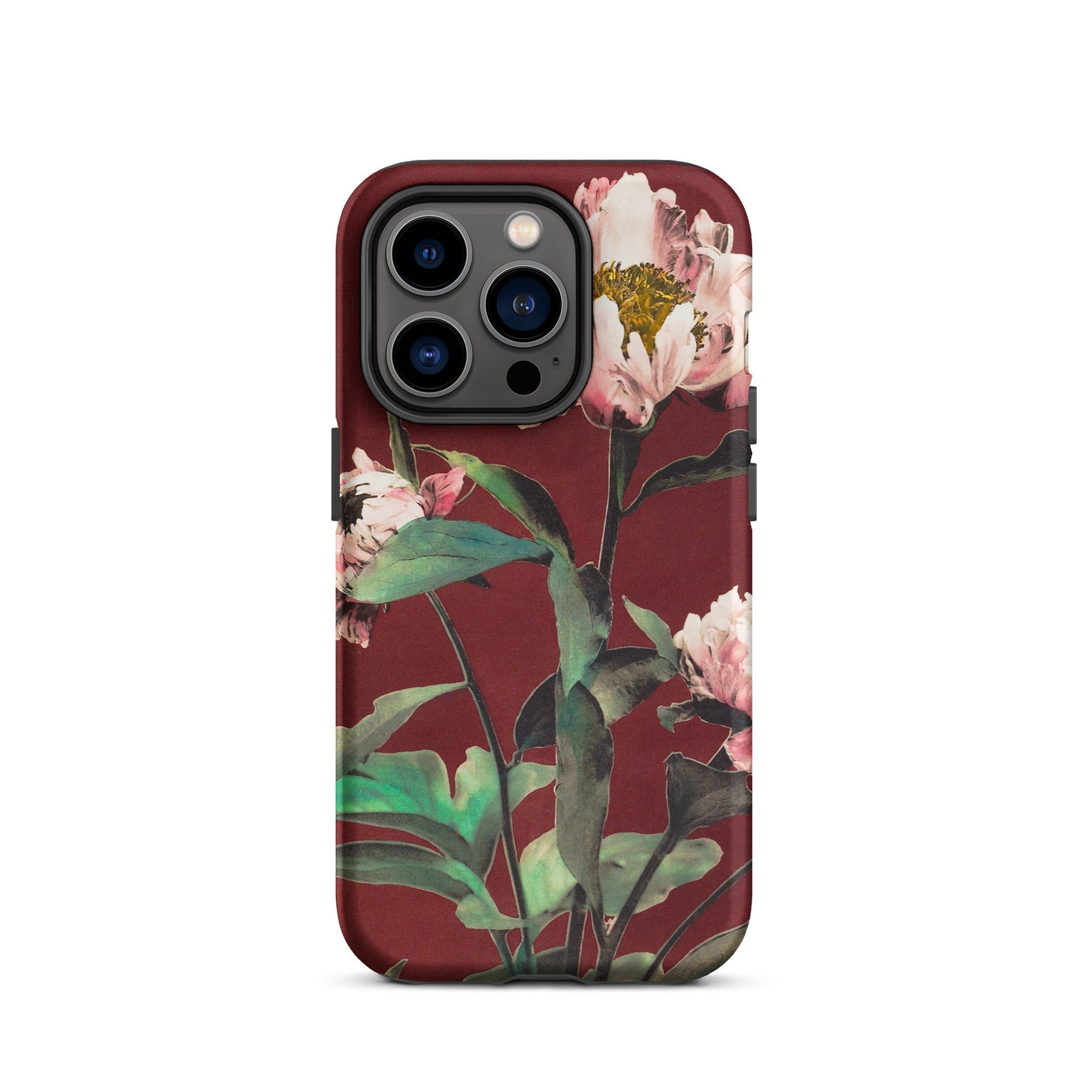 Pink Peonies Ogawa Kazumasa Floral Iphone Case, 14 Pro / Matte, Floral Patterned Phone Case