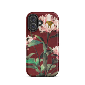 Pink Peonies - Ogawa Kazumasa Floral Iphone Case, 16 / Matte, Floral-patterned Phone Case