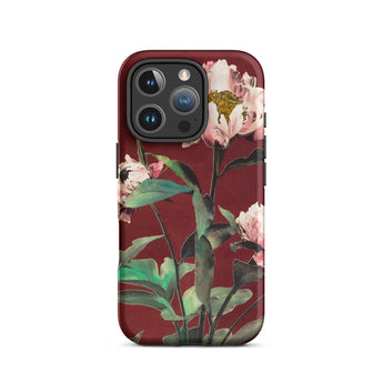 Pink Peonies - Ogawa Kazumasa Floral Iphone Case, 16 Pro / Matte, Floral-patterned Phone Case