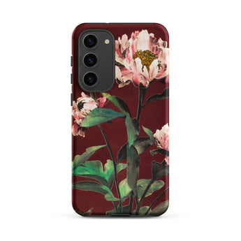 Pink Peonies - Ogawa Kazumasa Floral Phone Case, Samsung Galaxy S23 Plus / Matte, Mobile Cases, Toby Leon