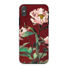 Pink Peonies Ogawa Kazumasa Floral Iphone Case, Xs / Matte, Phone Case Floral Design Pink Peonies Deep Red