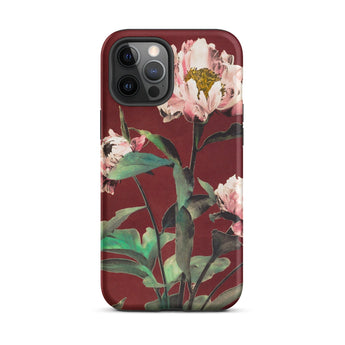 Pink Peonies - Ogawa Kazumasa Floral Phone Case Iphone 12 Pro Max / Matte Floral Patterned Phone Case Kazumasa Ogawa’s Peonies, Kazumasa’s