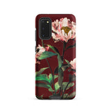 Pink Peonies - Ogawa Kazumasa Floral Samsung Case, Galaxy S20 / Matte, Burgundy Phone Case Elegant Floral Design Pink White