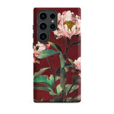 Pink Peonies - Ogawa Kazumasa Floral Samsung Case, Galaxy S23 Ultra / Matte, Burgundy Phone Case Ornate Pink Green Floral Design