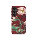 Pink Peonies - Ogawa Kazumasa Floral Samsung Case, Galaxy S24 / Matte, Smartphone Case Botanical Print Light Pink Peonies Green