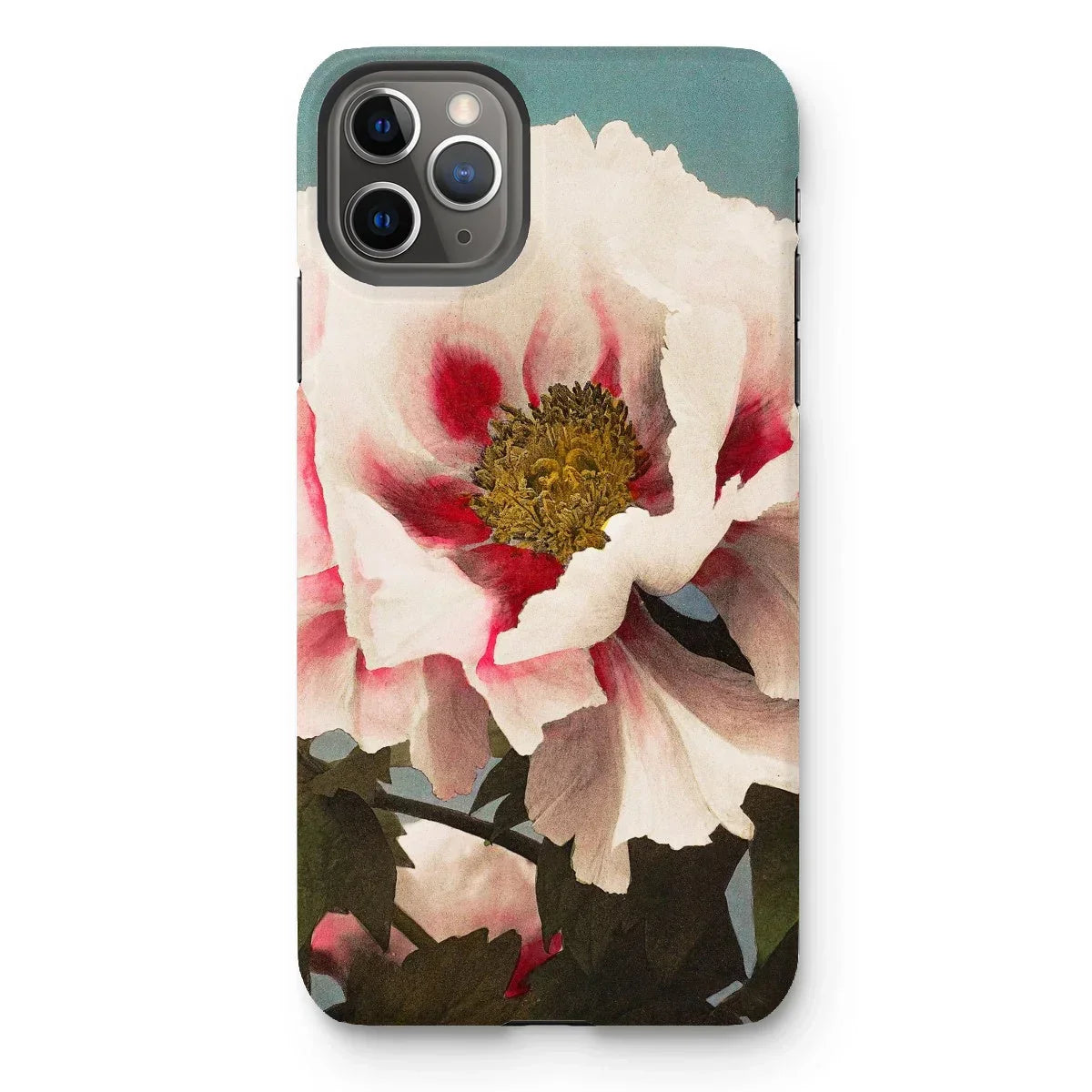 Pink Peony - Kazumasa Ogawa Floral Iphone Case, 11 Pro Max / Matte, Iphone Case Close-up Photograph Pink White Peony Flower