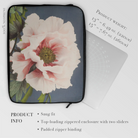 Pink Peony - Kazumasa Ogawa Floral Laptop Sleeve, Laptop Sleeve Close-up Photograph Pink Peony Flower