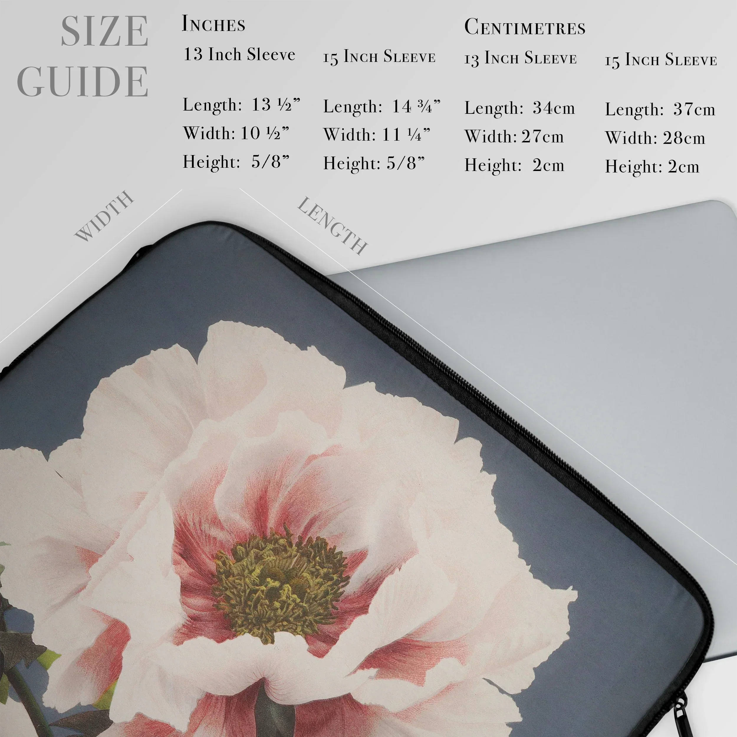 Pink Peony - Kazumasa Ogawa Floral Laptop Sleeve, Laptop Sleeve Close-up Photograph Pink Peony Flower