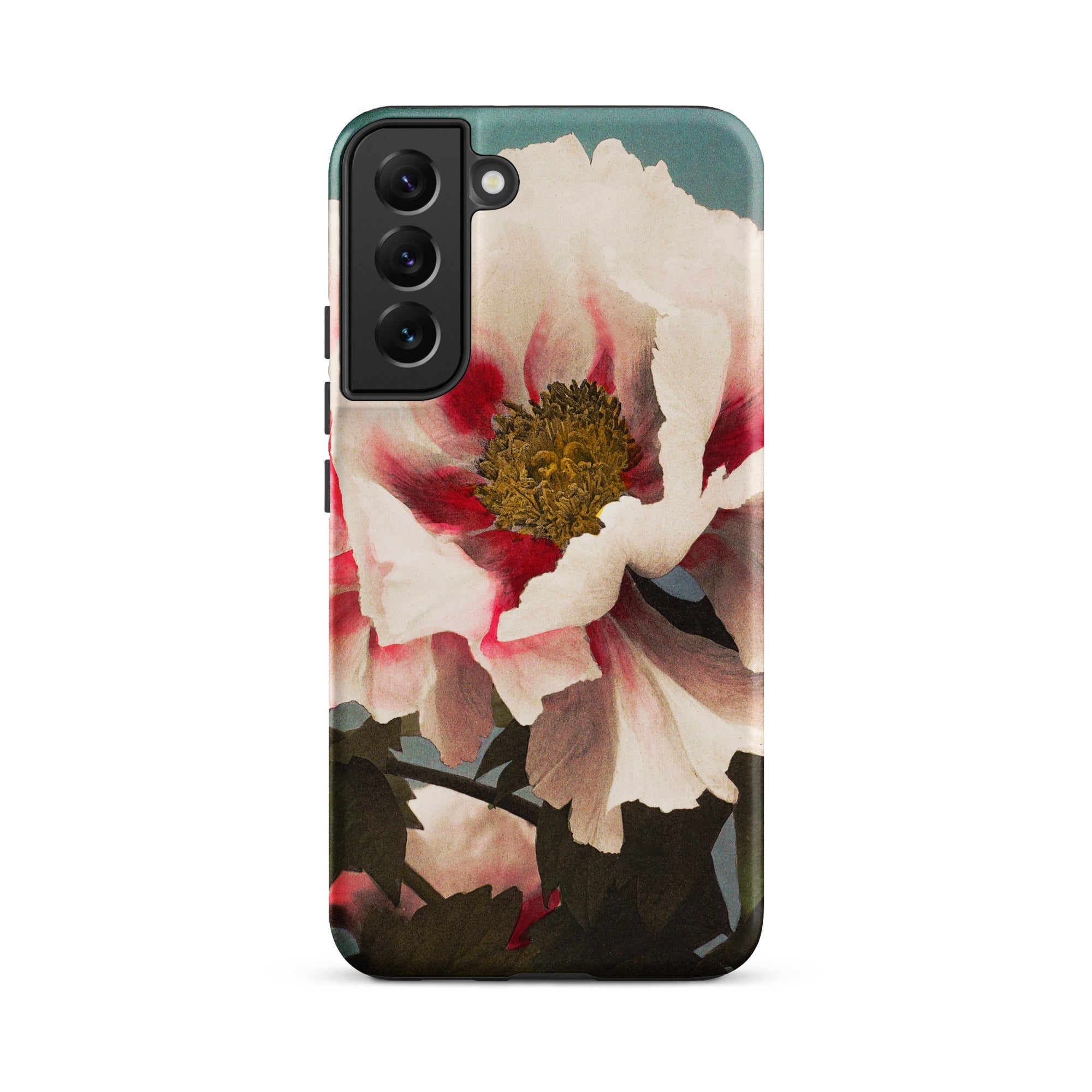 Pink Peony Kazumasa Ogawa Floral Samsung Case, Galaxy S22 Plus / Matte, Smartphone Case Adorned Vibrant Floral Design