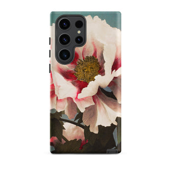 Pink Peony - Kazumasa Ogawa Floral Samsung Case, Galaxy S23 Ultra / Matte, Smartphone Case Vibrant Floral Design White Red Peony