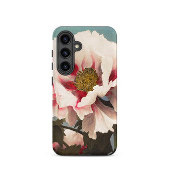 Pink Peony - Kazumasa Ogawa Floral Samsung Case, Galaxy S24 / Matte, Phone Case Painted Floral Design White Red Petals