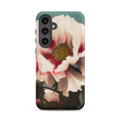 Pink Peony Kazumasa Ogawa Floral Samsung Case, Galaxy S24 Plus / Matte, Smartphone Case Printed Floral Design White Red Flower