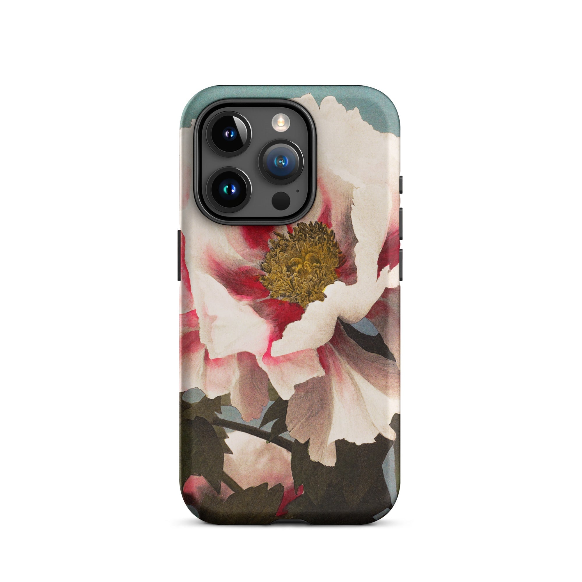 Pink Peony Ogawa Kazumasa Floral Iphone Case, 15 Pro / Matte, Floral Patterned Phone Case