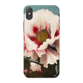 Pink Peony - Ogawa Kazumasa Floral Iphone Case, x / Matte, Phone Case Close-up Photograph White Pink Peony Flower