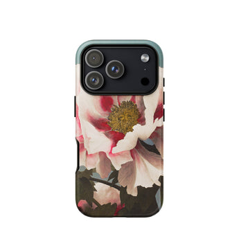 Pink Peony - Ogawa Kazumasa Floral Phone Case Iphone 17 Pro / Matte Green Floral Phone Case Three Camera Lenses Textured Kazumasa Ogawa,