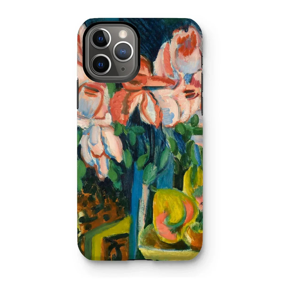 Pink Roses - Ernst Ludwig Kirchner Expressionist Iphone Case, 11 Pro / Matte, Iphone Case Colorful Floral Painting Design