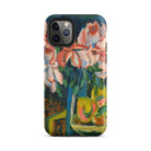 Pink Roses Ernst Ludwig Kirchner Expressionist Iphone Case, 11 Pro / Matte, Floral Painting Iphone Case