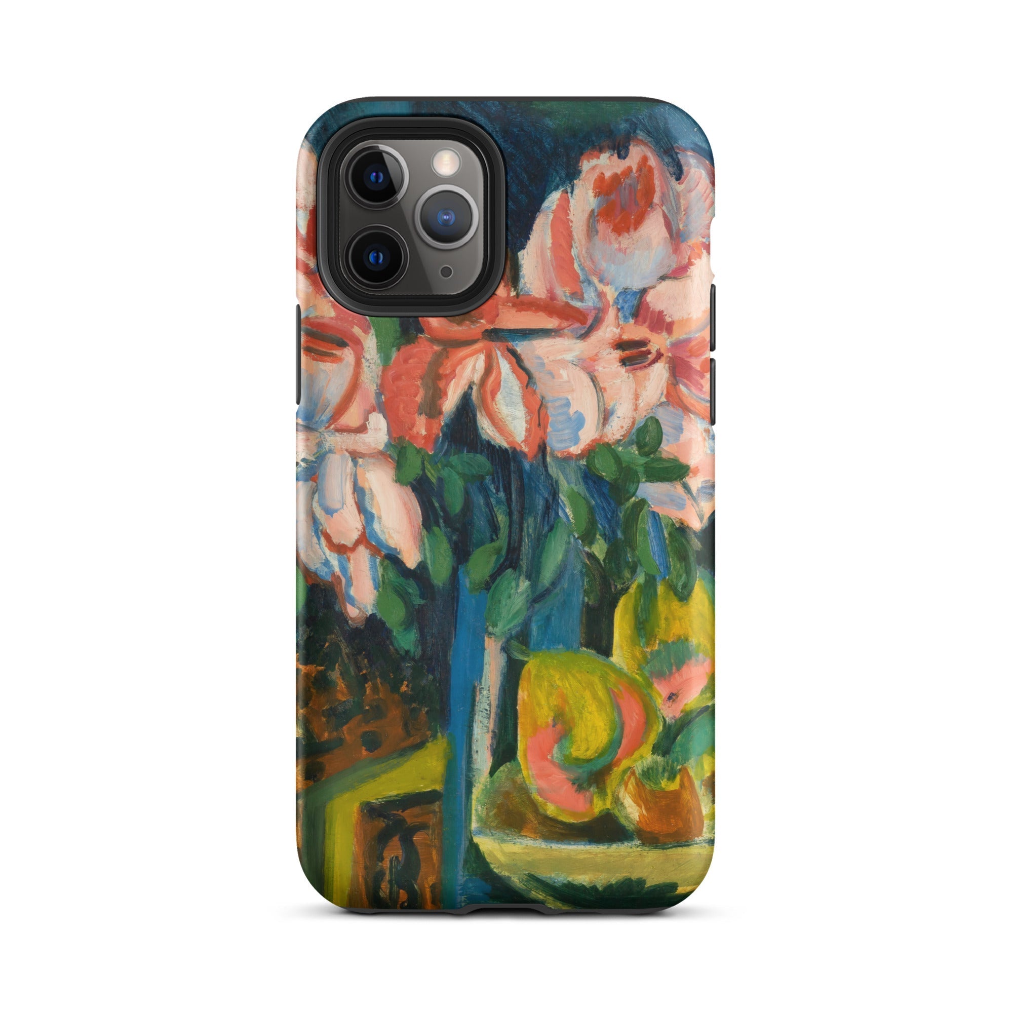 Pink Roses Ernst Ludwig Kirchner Expressionist Iphone Case, 11 Pro / Matte, Floral Painting Iphone Case