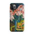 Pink Roses Ernst Ludwig Kirchner Expressionist Iphone Case, 11 Pro Max / Matte, Floral Painting Phone Case