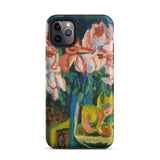Pink Roses - Ernst Ludwig Kirchner Expressionist Iphone Case, 11 Pro Max / Matte, Floral Painting Phone Case