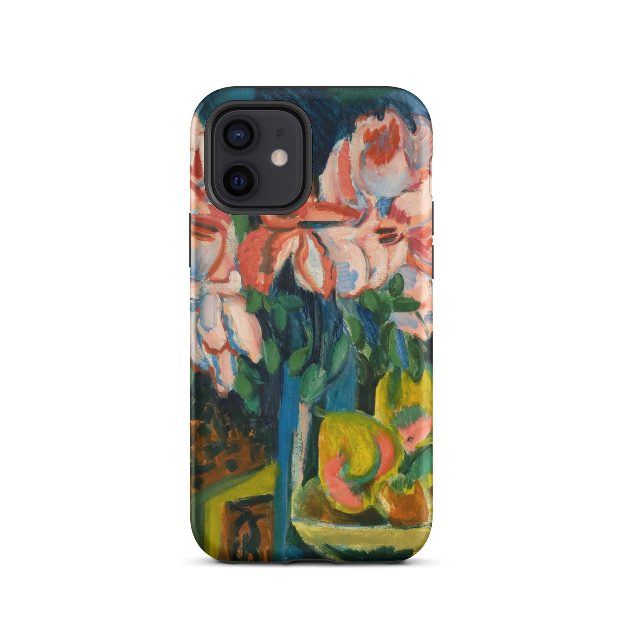 Pink Roses Ernst Ludwig Kirchner Expressionist Iphone Case, 12 / Matte, Floral Art Phone Case