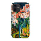 Pink Roses - Ernst Ludwig Kirchner Expressionist Iphone Case, 12 / Matte, Phone Case Colorful Floral Painting Pink Lilies Green