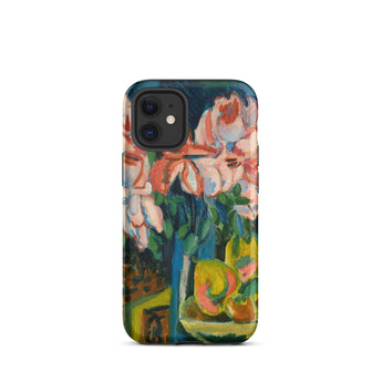 Pink Roses - Ernst Ludwig Kirchner Expressionist Iphone Case, 12 Mini / Matte, Floral-patterned Phone Case
