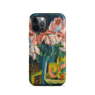 Pink Roses Ernst Ludwig Kirchner Expressionist Iphone Case, 12 Pro / Matte, Floral Art Phone Case