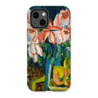 Pink Roses - Ernst Ludwig Kirchner Expressionist Iphone Case, 13 / Matte, Phone Case Colorful Floral Painting Design