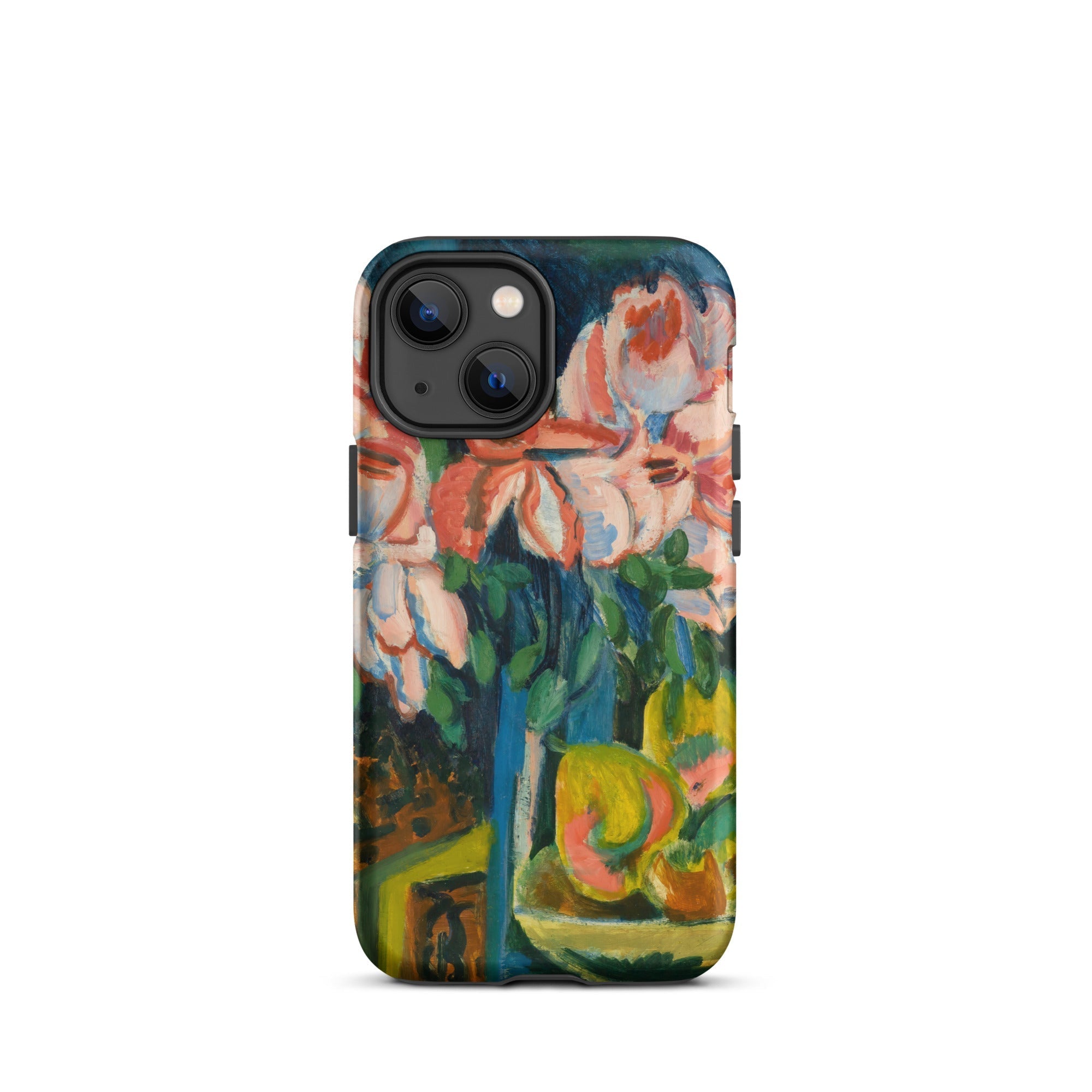 Pink Roses Ernst Ludwig Kirchner Expressionist Iphone Case, 13 Mini / Matte, Floral Painted Phone Case