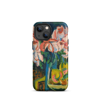 Pink Roses - Ernst Ludwig Kirchner Expressionist Iphone Case, 13 Mini / Matte, Floral-painted Phone Case