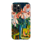 Pink Roses - Ernst Ludwig Kirchner Expressionist Iphone Case, 13 Pro / Matte, Phone Case Colorful Floral Painting Design