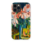 Pink Roses - Ernst Ludwig Kirchner Expressionist Iphone Case, 14 Pro / Matte, Iphone Case Colorful Floral Painting Design