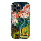 Pink Roses - Ernst Ludwig Kirchner Expressionist Iphone Case, 14 Pro Max / Matte, Iphone Case Colorful Floral Painting Design